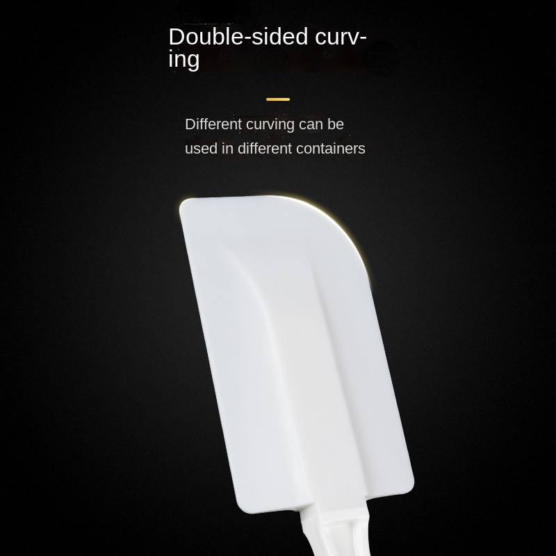 240mm White Small Butter Mixer Spatula Scraper Cutting Edge With TPR Material,PP Handle Baking Decorating Tools