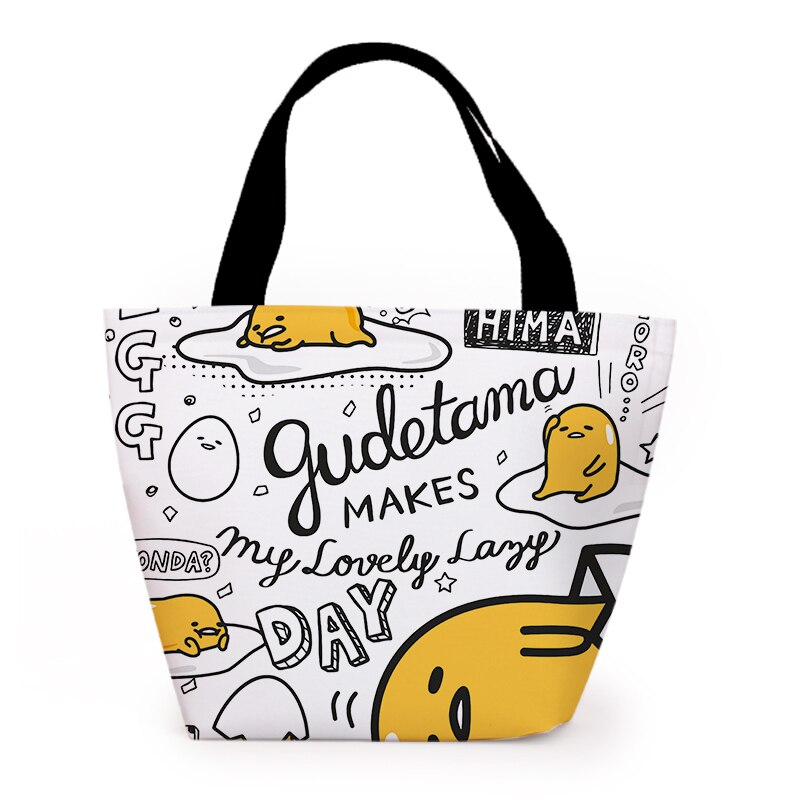 Gudetama Cartoon Cute Canvas Portable Lunch Bags Women Lunch Box Thermo Bag Office School Picnic Cooler Bag Bolsa Termica: 66