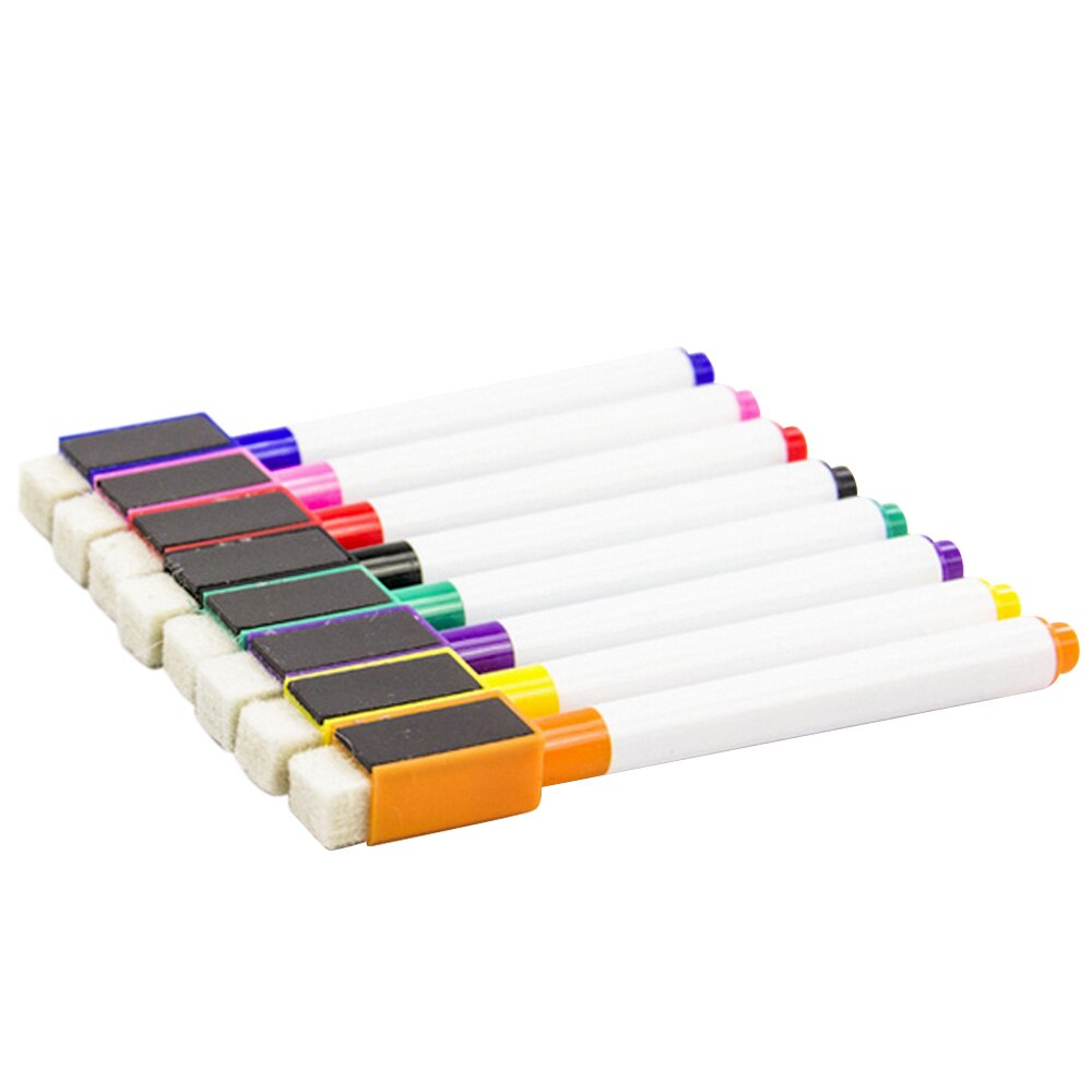 30 Uds. Pizarra blanca magnética rotuladores de borrado en seco con borradores para oficina en casa material de papelería escolar colores al azar