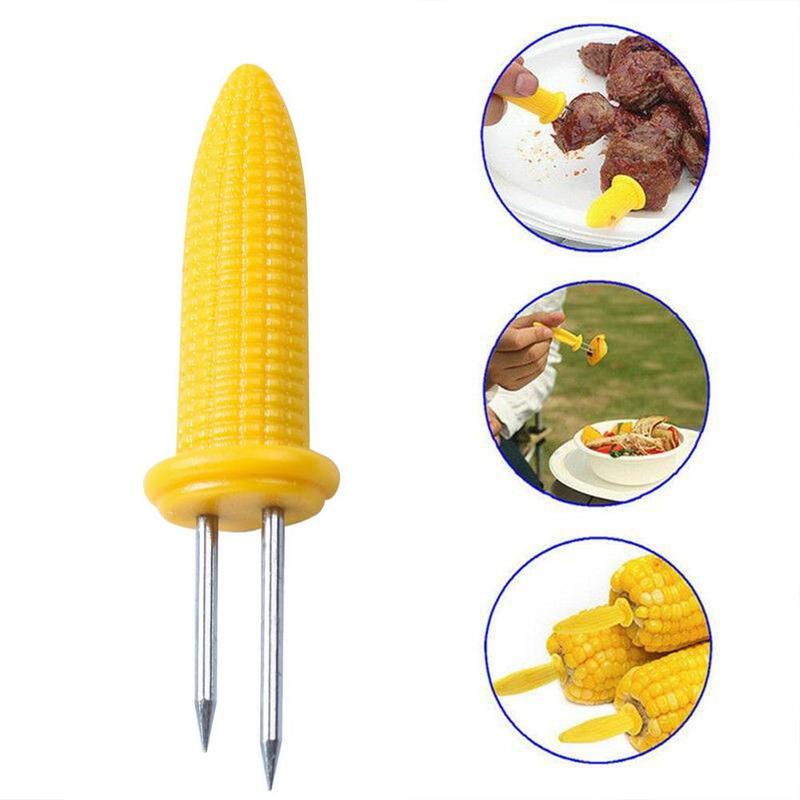 Stainless steel corn needle barbecue fork barbecue tool outdoor kitchen tool fruit fork O9J4