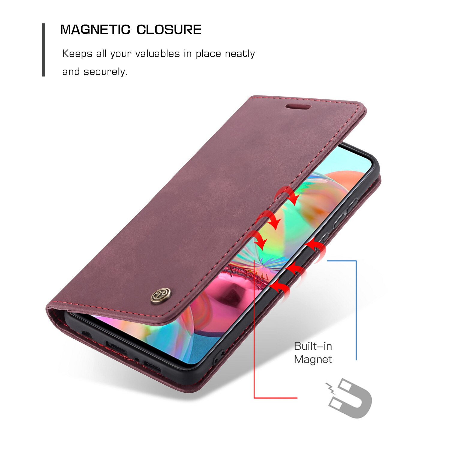 For Samsung Galaxy A71 SM-A715F Flip Case Leather Magnetic Matte Wallet Cover For Samsung A71 A70 A70S Phone Cases Book Stand