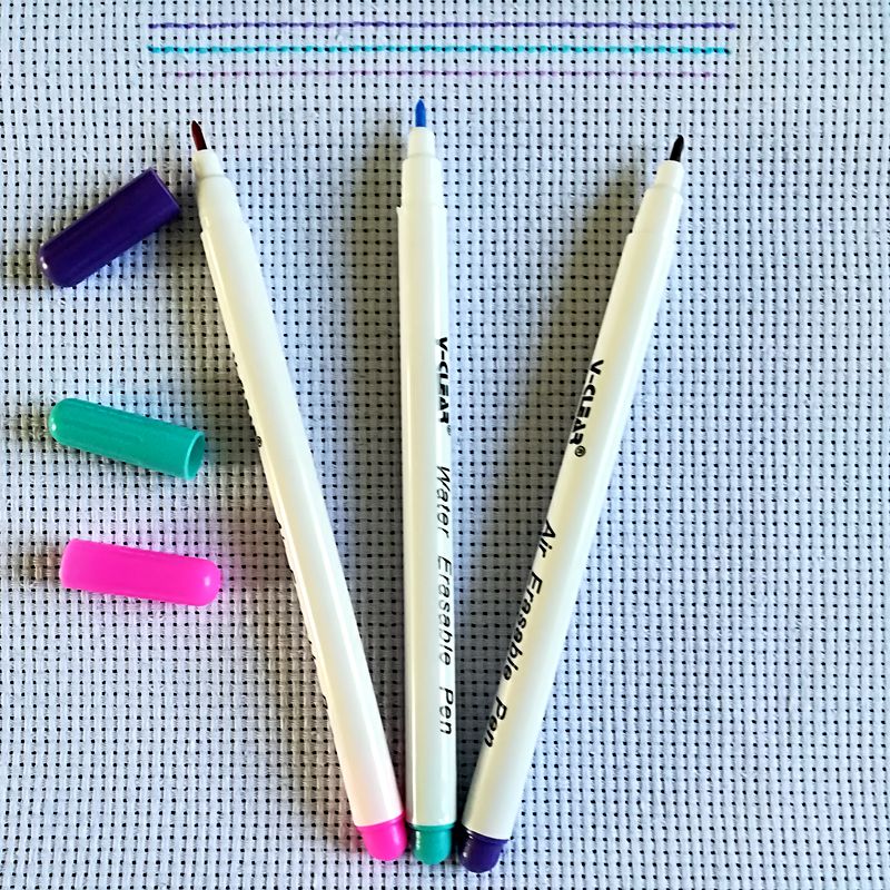Stof Markers Oplosbare Kruissteek Lucht Water Uitwisbare Pennen Grommet Inkt Markering Pennen Oplosbare Pen Diy Handwerken Home Gereedschap