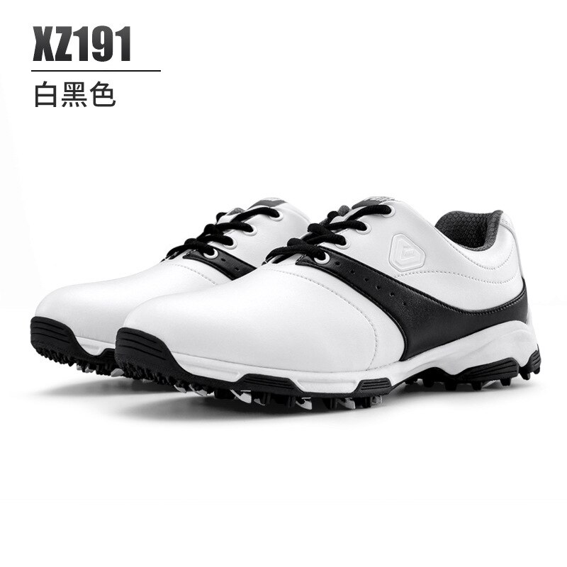 PGM damskie buty golfowe antypoślizgowe trampki podszycie polarowe damskie sportowe buty jesienno-zimowa Ecco wodoodporna odzież na co dzień XZ191: XZ191-white black / 37