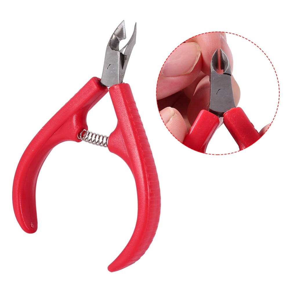1 stks Professionele Rvs Plastic Nagelknipper Cutter Teen Vinger Cuticula Tang Manicure Tool
