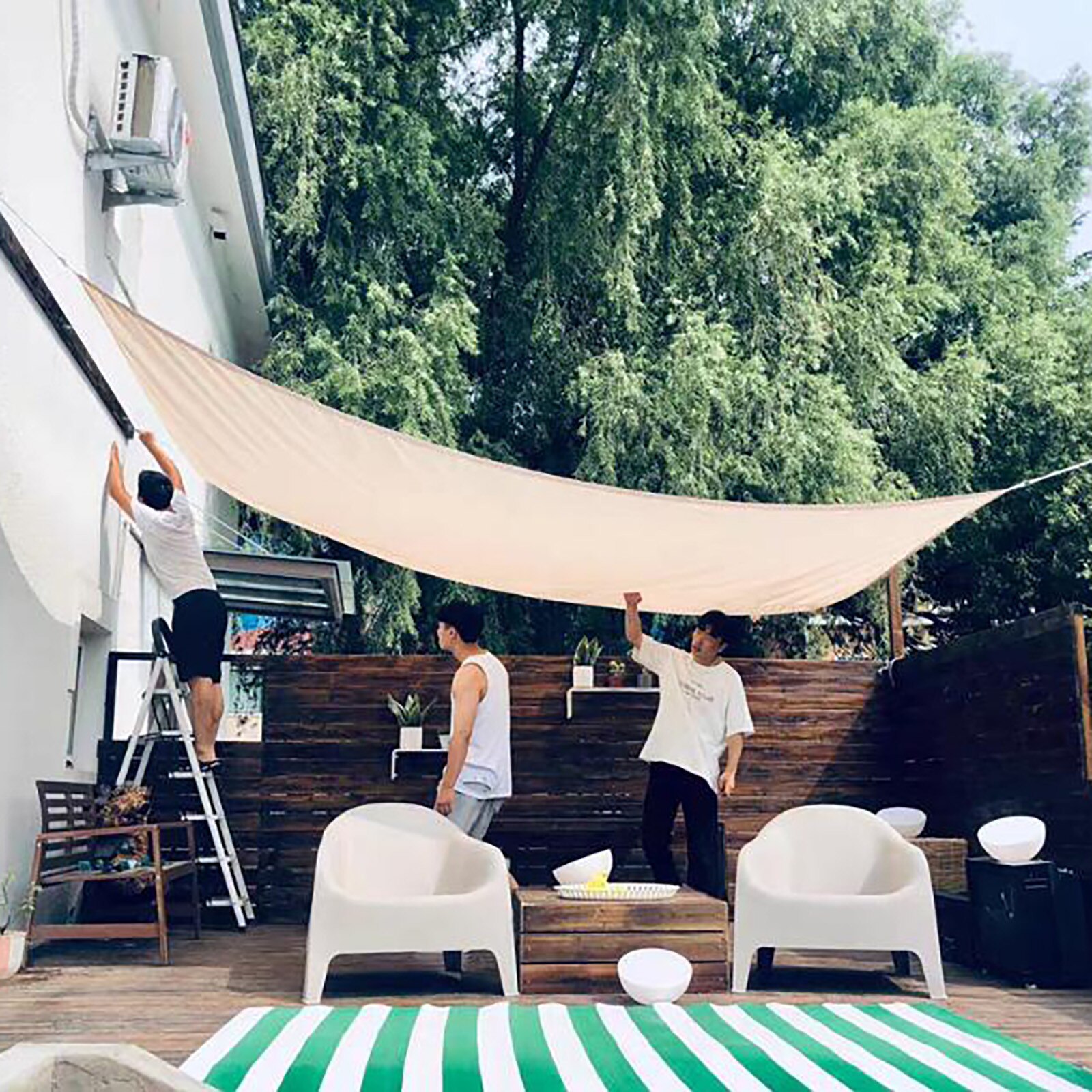 Tuin Accessoires 2X2.5 Binnenplaats Tuin Zwembad Oxford Doek Guard Outdoor Luifel Schaduw Sai Zwembad Luifel