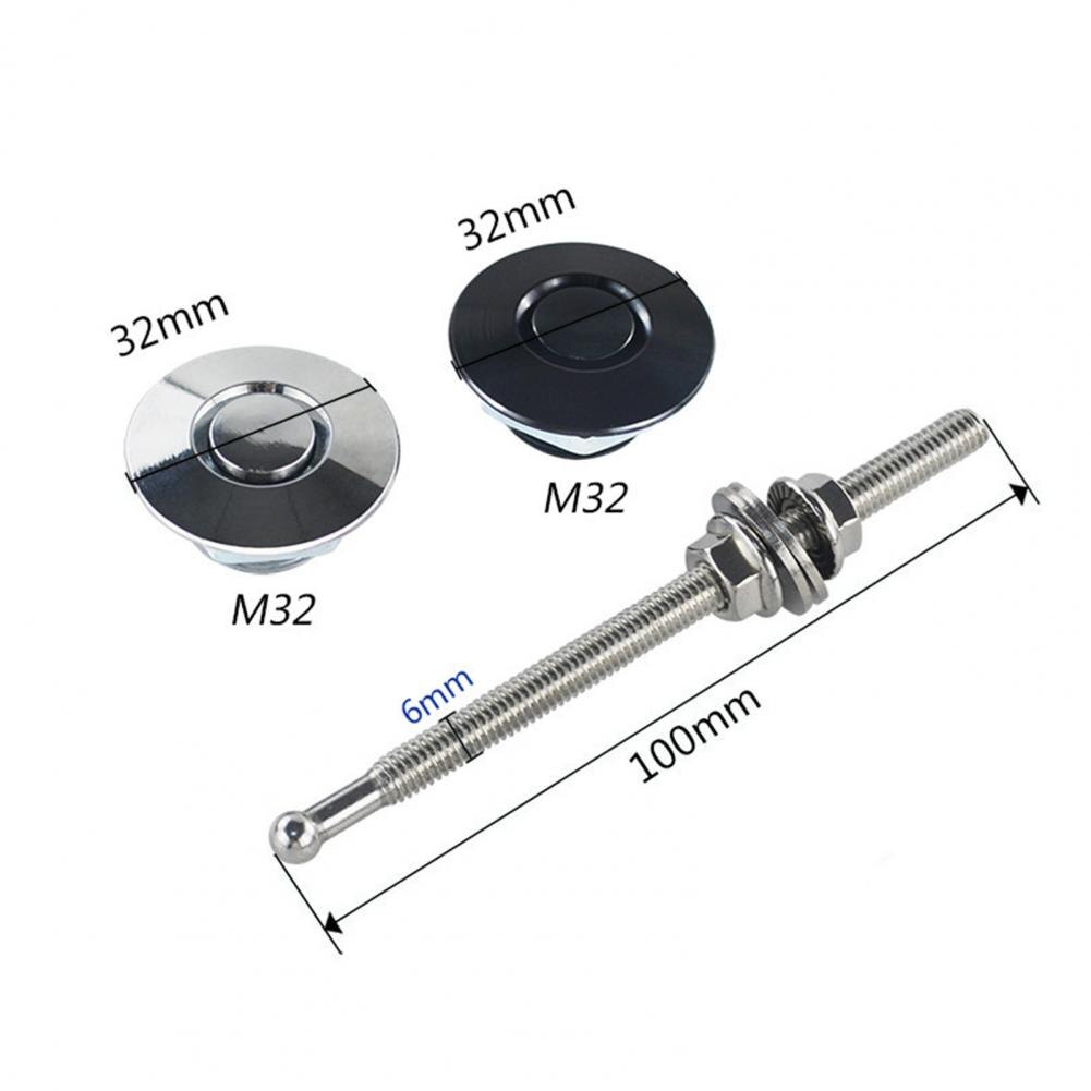 Car Hood Pins Lock Quick Latch Low Profile Lockable Push Button Hood Pins 25mm Dia Universal Auto Modified Mini Hood Lock