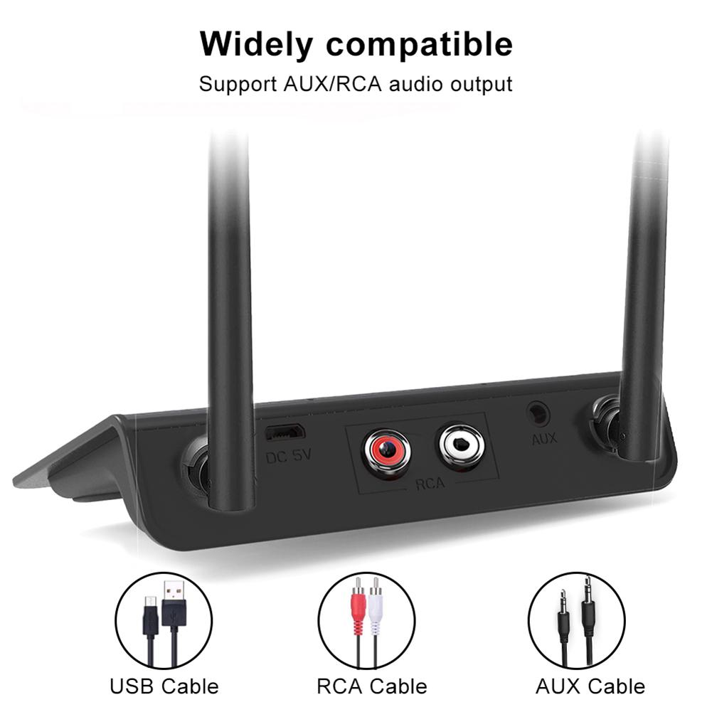 2 In1 80M Range Bluetooth 5.0 Receiver Transmitter CSR Aptx Audio Adapter 3.5mm Audio TX RX RCA USB Wireless Dongle For TV PC