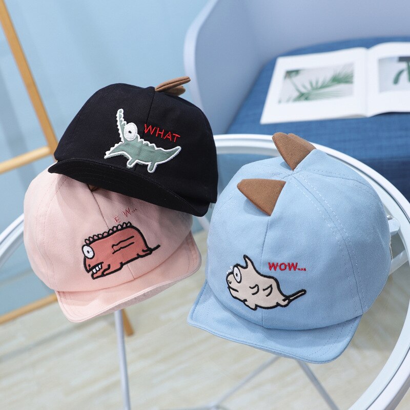 Leuke Cartoon Dinosaurus Baby Baseball Cap Zachte Katoen Jongens Meisjes Zonnehoed Zomer Baby Peuter Kinderen Strand Hoed