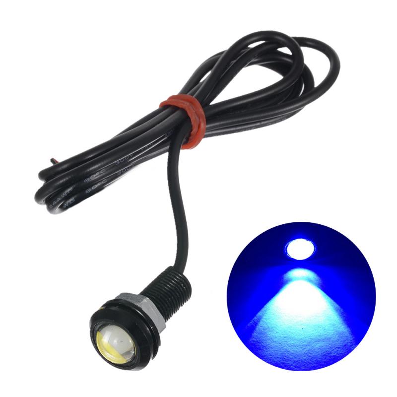 12V 24V 18MM Car LED Eagle Eye Light Car Fog DRL Day time Reverse Parking Signal Yellow Amber Blue White Red Eagle Eye Light LED: 02