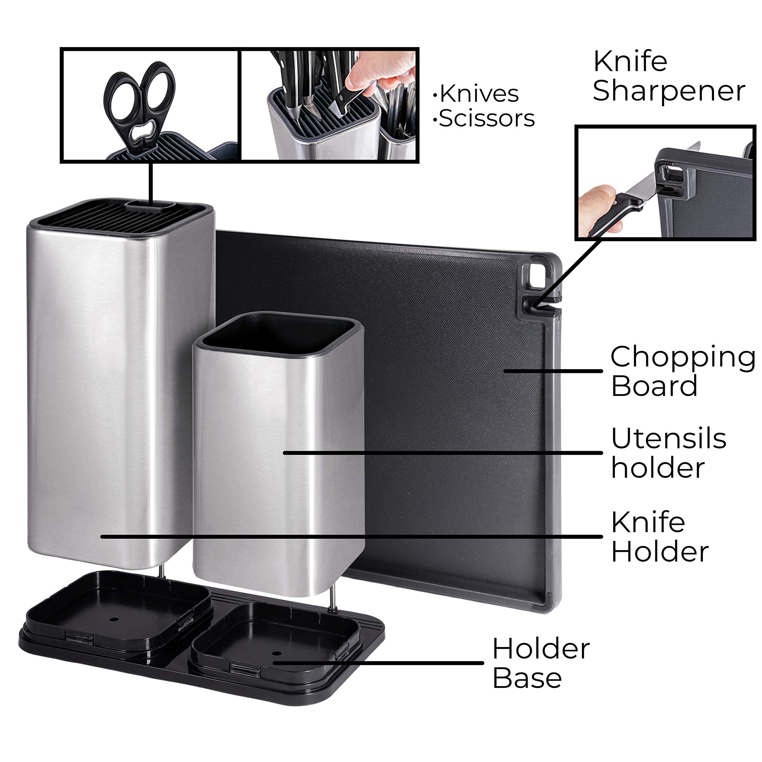 Rack Cutlery Organizer Tube Spoon Storage Box Knife Stand Block for Kitchen Cooking Tools Storage Chopstick Cage Tableware Drain