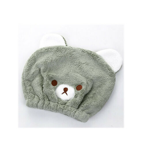 Schattige kindermeisjes jongens hoeden haar drogen tulband handdoek cartoon snel drogend haar gewikkeld badmuts dier borduurwerk super absorberend: Groente