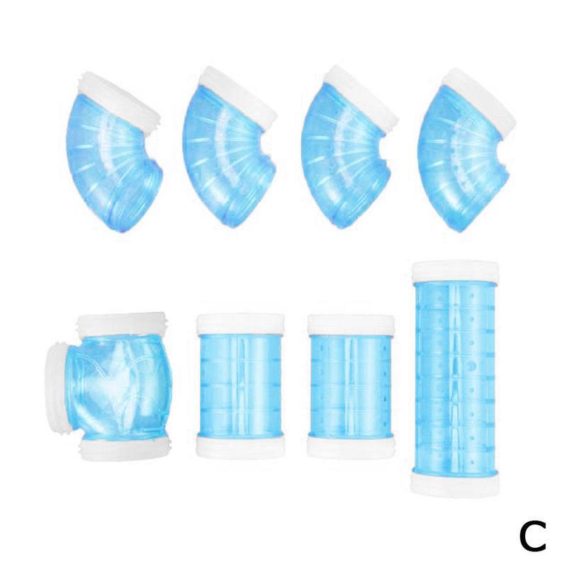 8 sztuk/zestaw DIY chomika zabawka-tunel zwierzę domowe sport szkolenia rurociągu przejrzyste pas startowy zabawki chomik narzędzie robić gry: niebieski