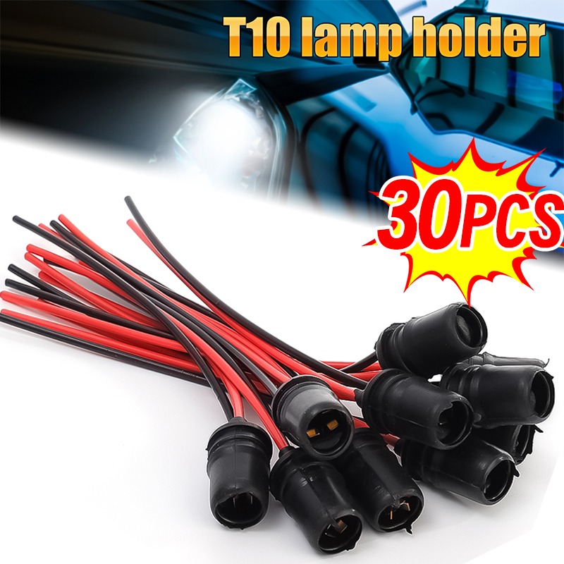 T10 car lamp socket bulb 147 rubber plug holder extension led lamp base holder wire adapter for  t10 w5w