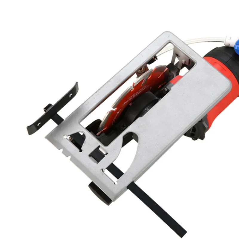 Amoladora angular de 100/115/125 mm, base ranurada para máquina cortadora de instalación rápida 45 ° Soporte de posicionamiento de profundidad de corte ajustable