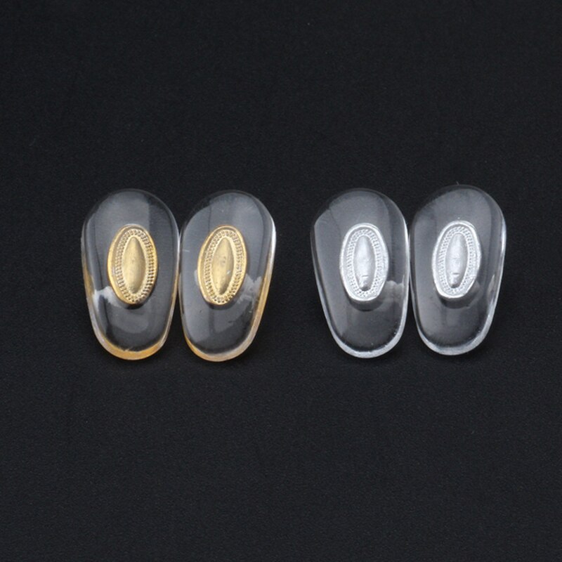 5Pairs Adhesive Silicone Nose Pads Glasses Nose Pads Non-slip White Gold Thin Nosepads For Glasses Eyeglasses Sunglasses