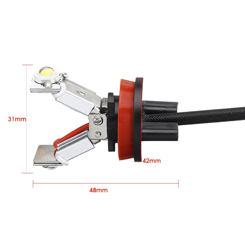 Lot 6000k h8 2 ampoules led angel eye pour bmw  e82 e87 e90 e91 e92 m3 e93 e60 e61 e63 e70 x5 e71 x6 e89 z4