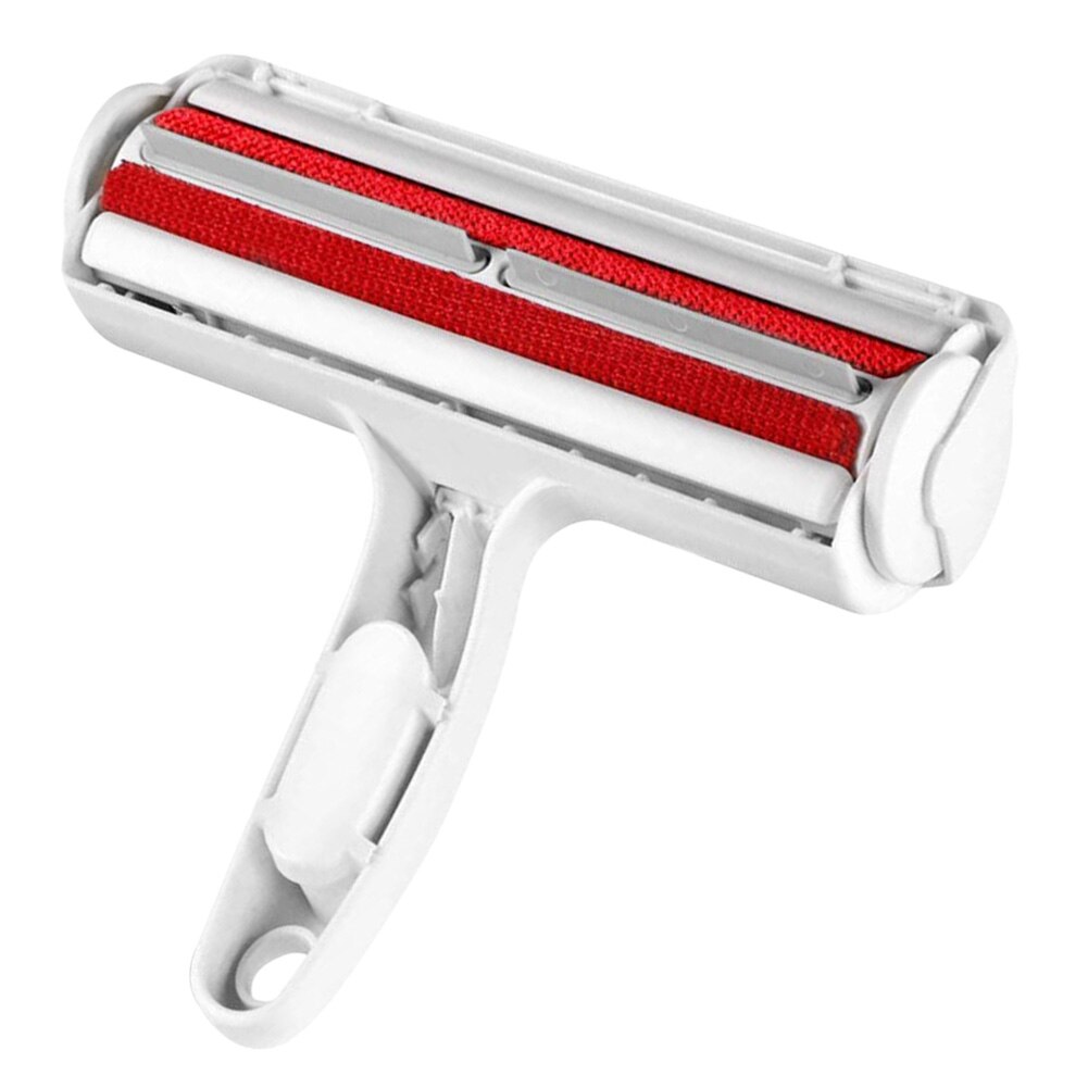 2-Way Pet Hair Roller Dog Cat Fur Hair Cleaning Animal Hair Cleaner Cat Accessories Lint Remover Brush for Furniture: Red