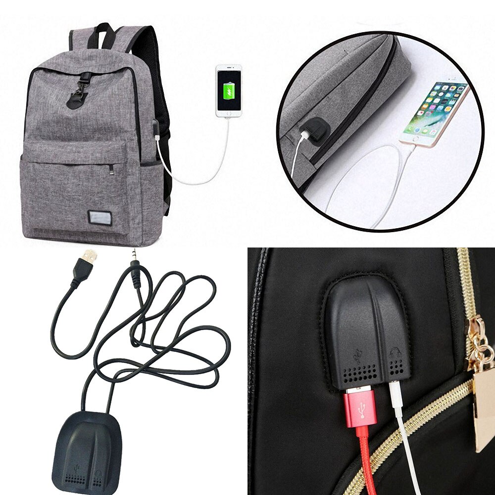 Outdoor Backpack External USB Interface Adapter Male To Female Data Cable Charging Cable Extension Cable Backpack Accessories
