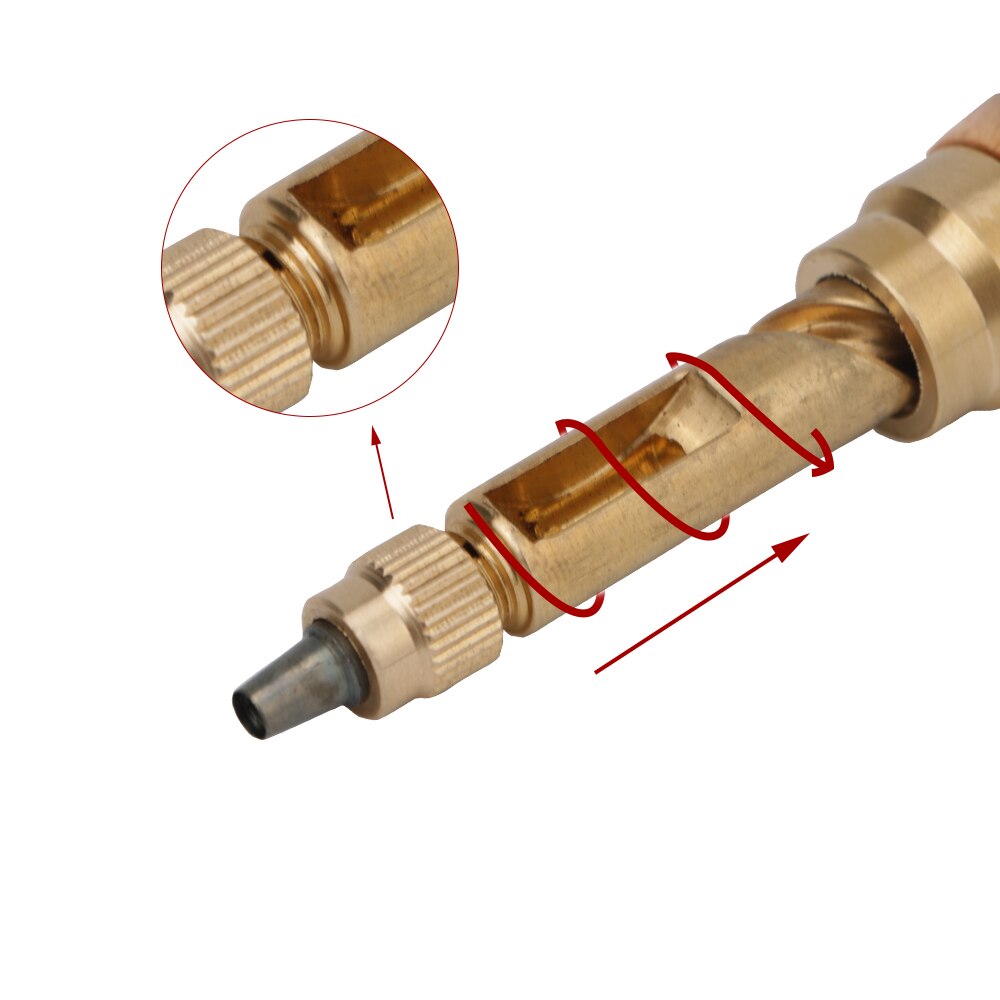 Rotary Punching Puncher Hand Tool Leather Craft Tools Replaceable Automatic Belts Punch Hole Punches with 6 Size Tip 1.5-4mm