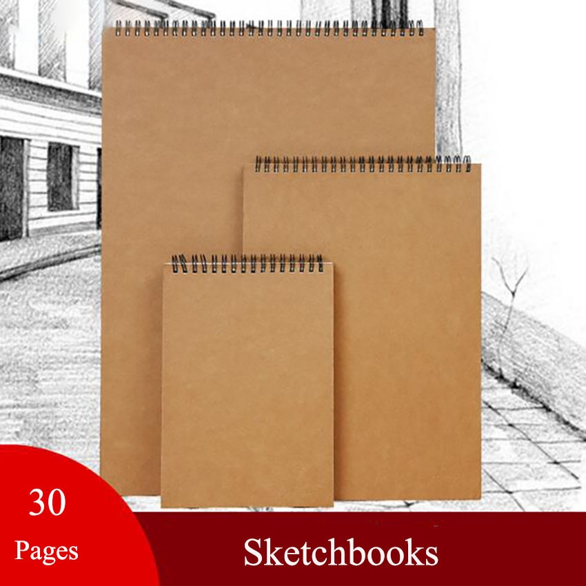 1Pc Student Schetsen Schetsboek 30 Pagina 'S A3/A4/A5 Art Papier Spiraal Spoel Schetsboeken Papier Notebook Schets boek Art Supplies