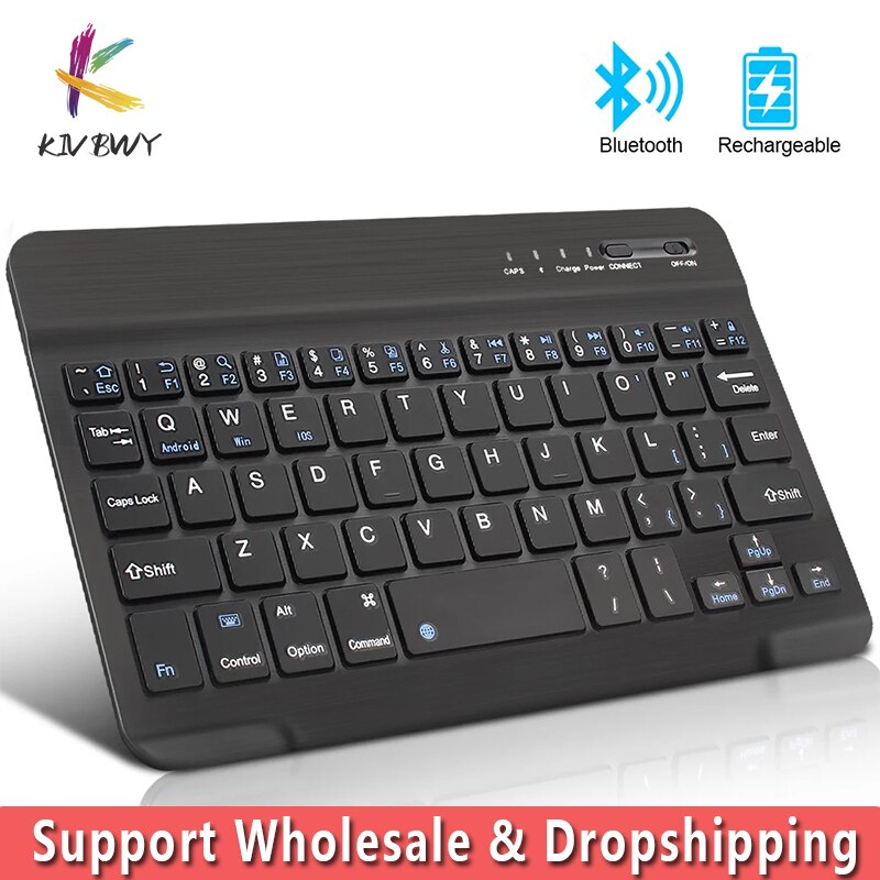 Mini Wireless Keyboard Bluetooth Keyboard For ipad Phone Tablet Silent Rechargeable keyboard Compatible for Android ios Windows