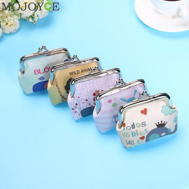 Exclusive Elephant Print Mini Coin Bag Women Coin Purses Cartoon Pattern Cute Small Bag Clutch Zero Wallet