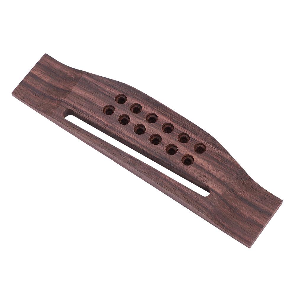 12-String Guitar Bridge Rosewood Acoustic Guitar Bridge Saddle Wood Guitar Bridge String Spacing 52mm