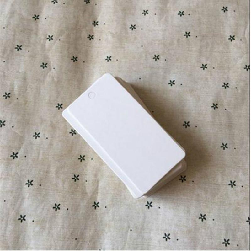 Etiquetas de papel Kraft blancas cuadradas de 4x8cm, etiquetas de cartón para , etiquetas de precios, etiquetas de papel de etiquetas para notas Diy, 100 unidades/lote: Blanco