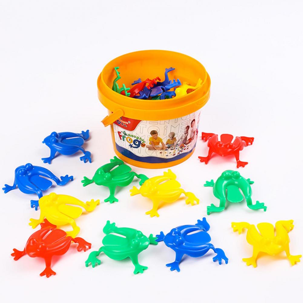 12Pcs Frösche Spielzeug Mini Größe Drücken Sie Mühelos Anti-riss Finger Drücken Frösche Springen Spielzeug Frösche Springen Spielzeug für kinder