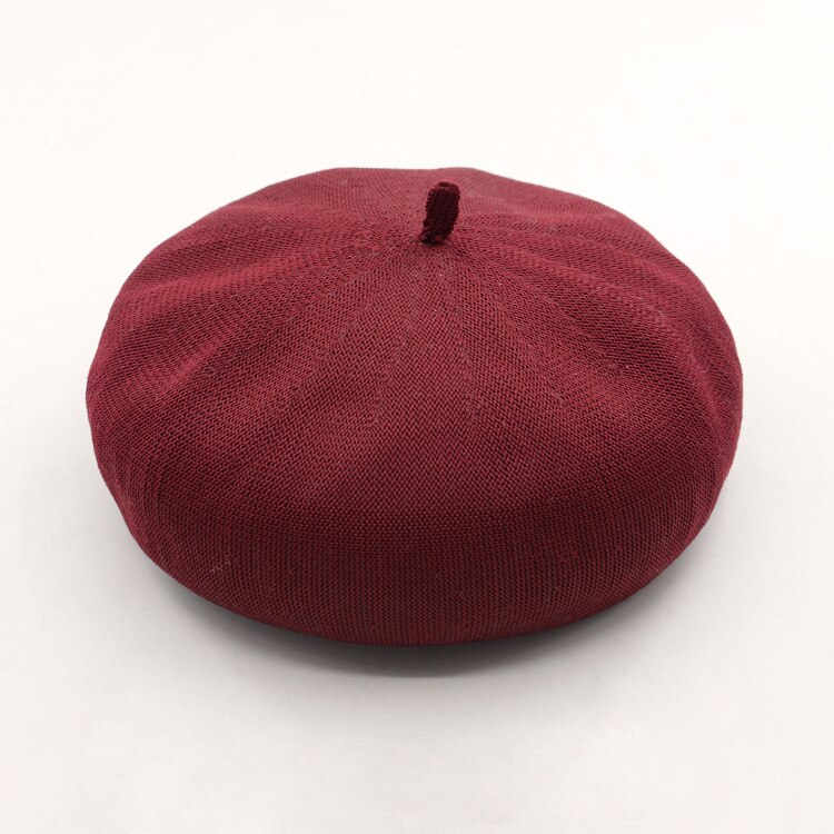 Caluriri Spring Summer Hat Pumpkin Beret Painter's Cap Retro Knit Breathable Art Painter's Cap Octagonal Cap Beret Cap: 5