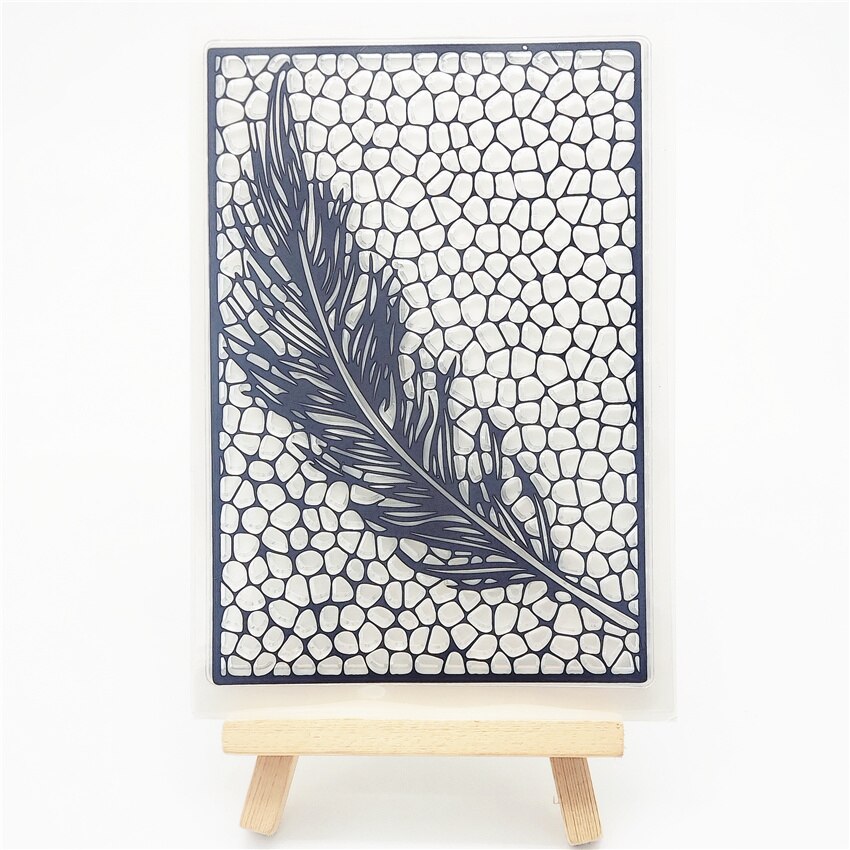 11x16CM noir arbre transparent joint clair timbres silicone joint rouleau timbres album à faire soi-même album/carte production pâques: Glass feathers