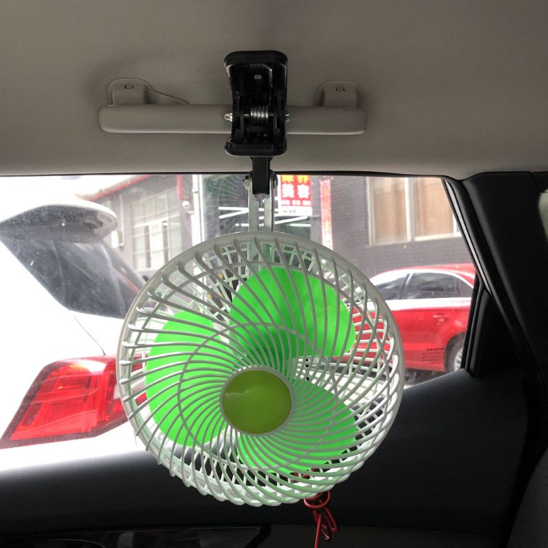 12V SUV Car Stepless Speed Air Cooling Fan Automobile Vehicle Swing Clip Fan