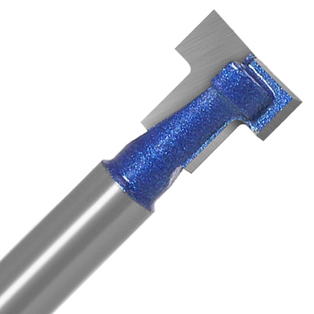 6mm 1/4- tommers skaft t-spor fresersett sett kutter nøkkelhullbits sekskantbolt