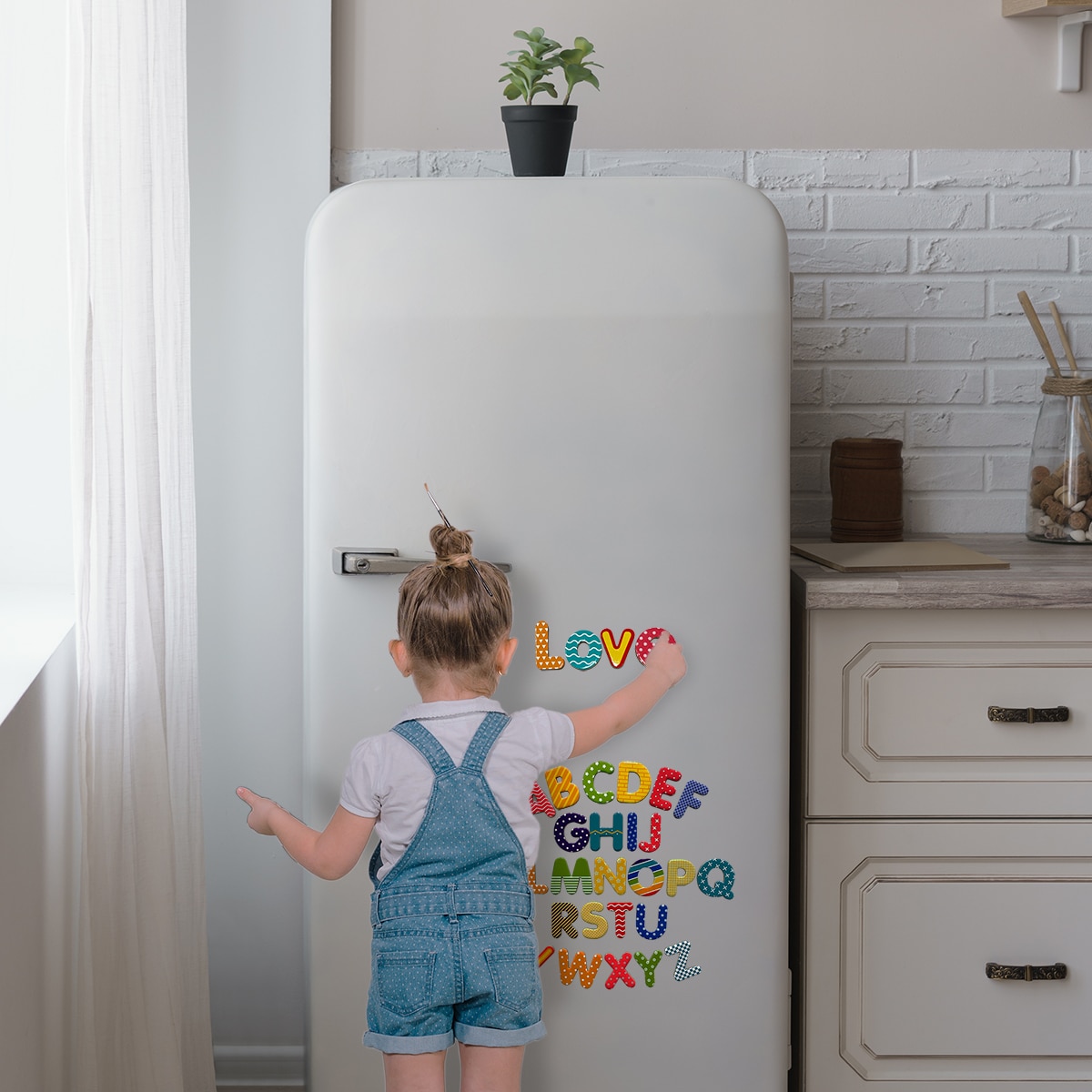 100pcs Magnetic Letter Alphabet, alphabet, capital letters uppercase and lowercase letters Box 1000 word list