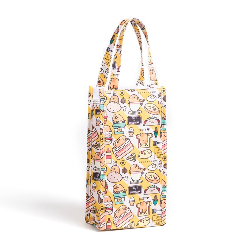 MABULA – sac à main en Nylon pour bouteille de vin, fourre-tout pliable, , Portable, réutilisable, mignon, dessin animé, emballage pour vin: Z3027