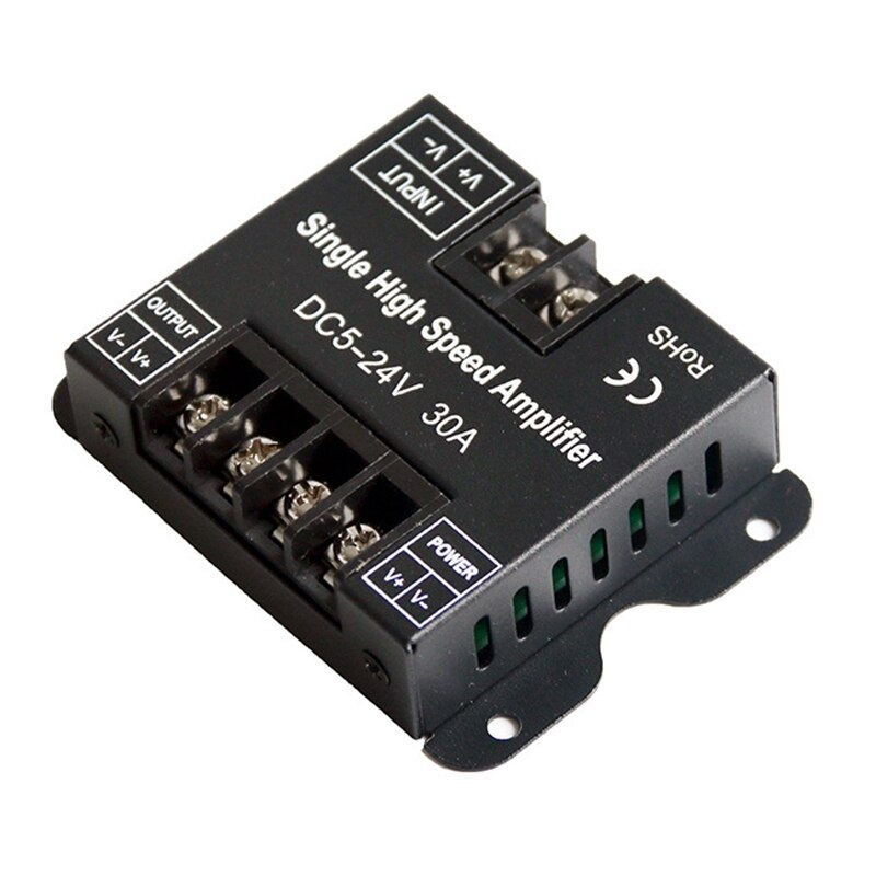 LED Strip Amplifier 30A DC5V -24V Single High Speed Amplifier for Single Colour LED Strip Power Repeater Controller