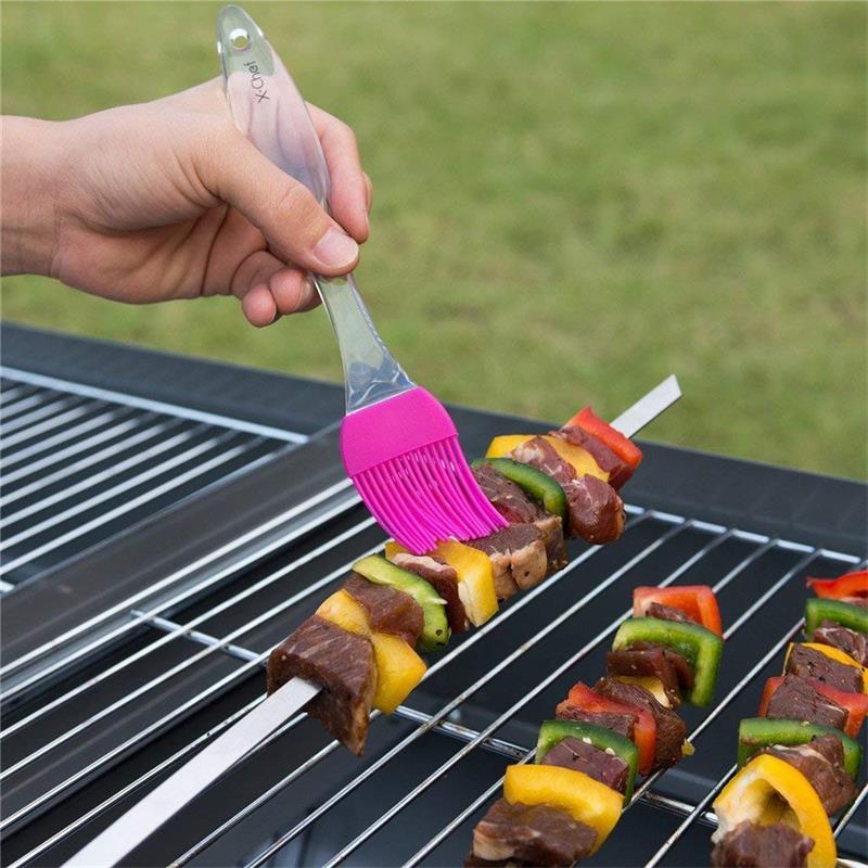 Stainless Steel Kabob Flat Skewer Premium Skewers set for Grill and BBQ Meat Metal Fork Barbecue Tool 6pcs 12.5inch 35cm