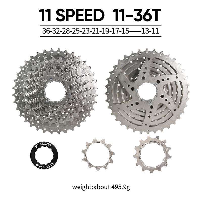 BUCKLOS-Cassette para bicicleta de montaña, volante de inercia para bicicleta de carretera, 8/9/10/11/12 velocidades, estructura HG para piezas de bicicleta Shimano de 11 velocidades: Castaño