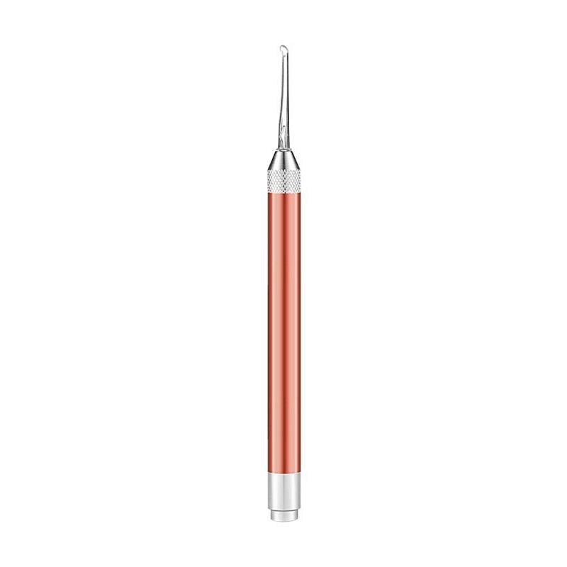 1PC LED Lampe Beleuchtung Art Baby Ohrenschmalz Wachs Ohrenschmalz Entferner Blinkende Löffel Ohr Reinigung Pflege Werkzeug: 01-ohne Batterie