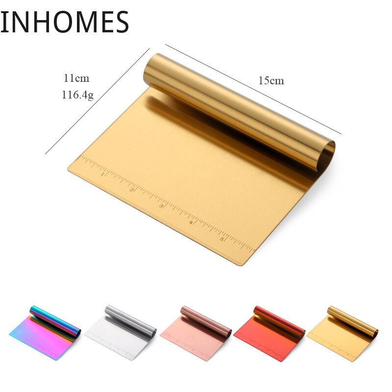 Raspador de pan de acero inoxidable, Espátulas para masa de Pizza, utensilios de cocina para panadero, cortador de pastelería, accesorios para hornear, herramientas