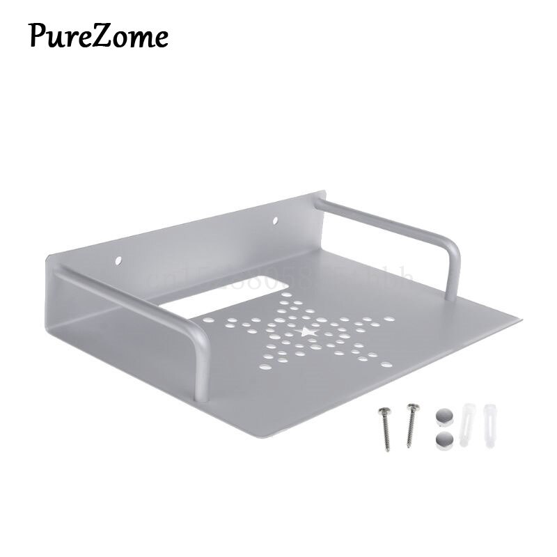 Wall Mount Storage TV Box Router Shelf Set-top Box Bracket Holder Mini PC DVD Player Stand Rack Aluminum Single-layer Space