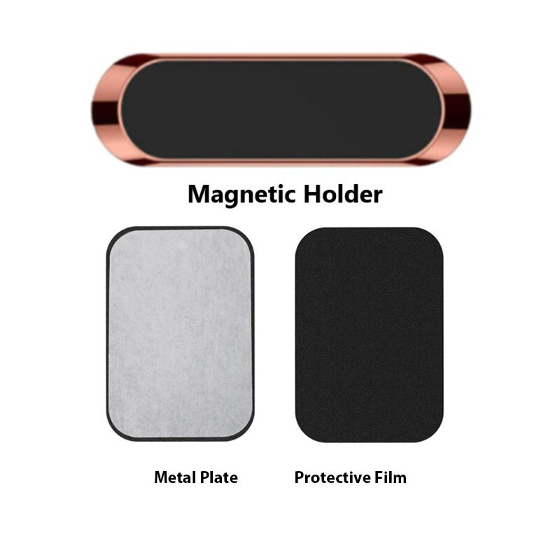 Magnetic Universal Car Phone Holder Dashboard Mini Strip Shape Stand in Car For iPhone Xiaomi Metal Magnet GPS Mount for Wall: E