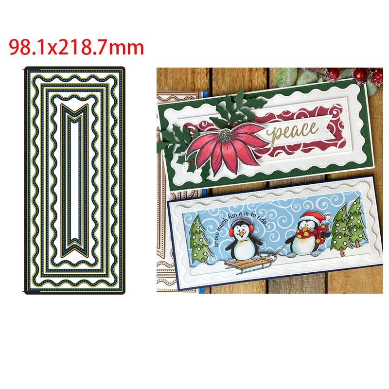 Fondo de hoja troquelado panal ondulado Slimline Framelit mochila troquelado Metal troqueles para DIY Scrapbooking tarjeta hacer artesanías: H5809