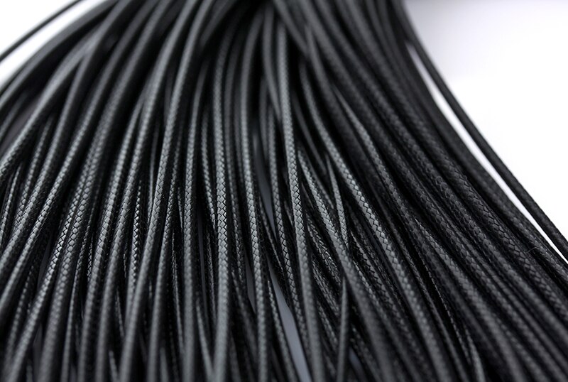 100 stks 18 ''Zwart 1.5mm Wax Koord Ketting Koord Voor DIY Ambachtelijke Sieraden, karabijn Black Wax Koord Kettingen
