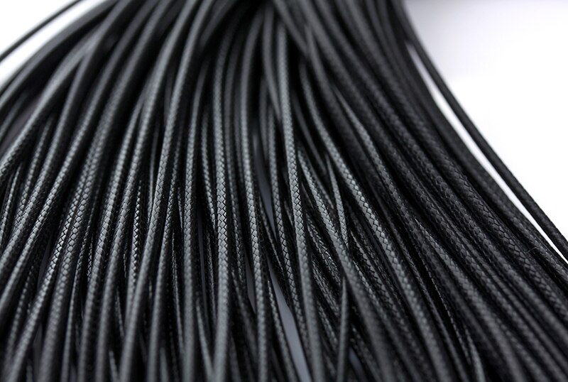 100 stücke 18 ''Schwarz 1,5mm Wachs Schnur Halskette Schnur Für DIY Handwerk Schmuck, karabinerverschluss Schwarz Wachs Schnur Halsketten