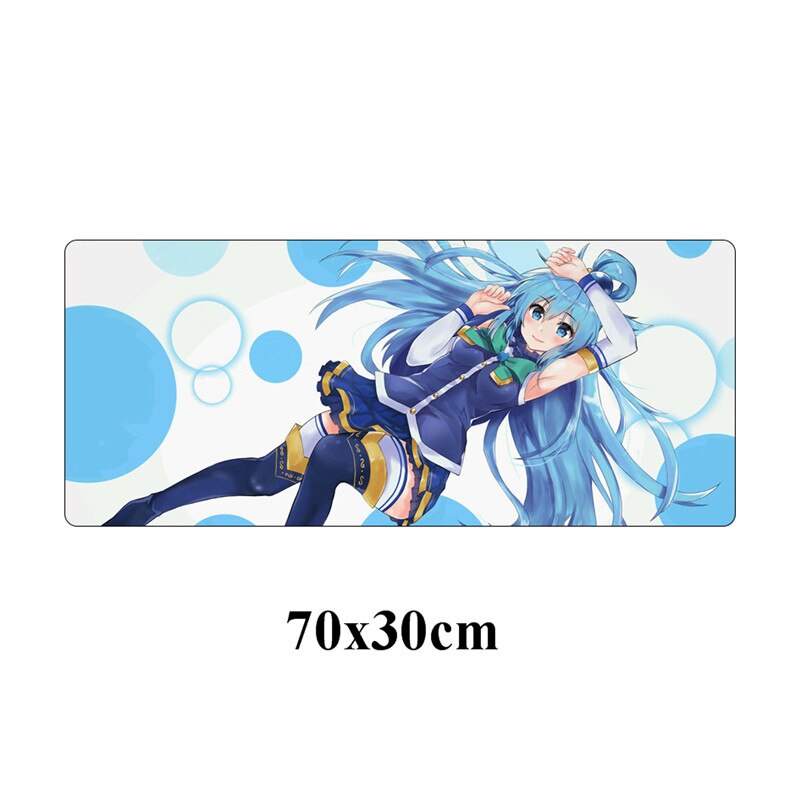 Large 70x30cm Japan Anime Konosuba Mouse Pad Laptop Desk Mouse Mat Locking Edge Rubber Computer Speed Gamer Gaming Mousepad: NO.7