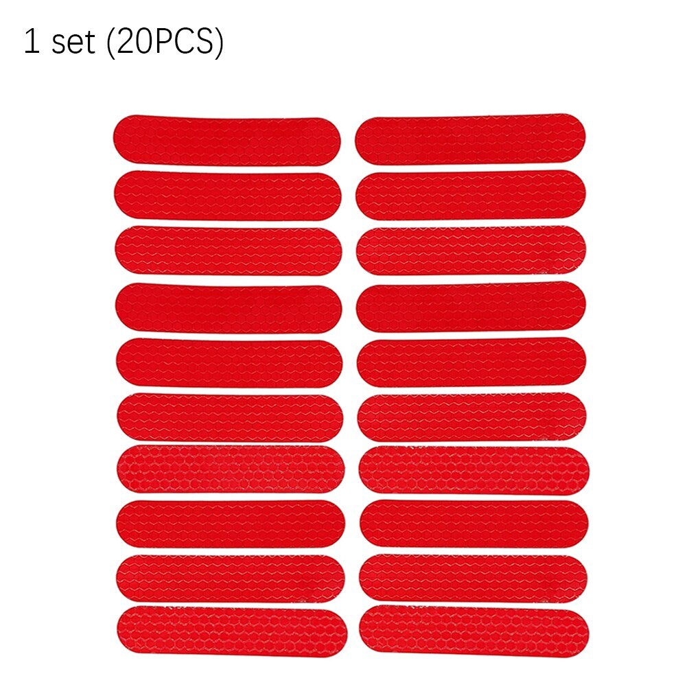 Nuovo 20 pezzi Scooter elettrico parti di Skateboard adesivi notte decalcomanie riflettenti protettive per accessori Ninebot MAX G30 M365: Rosso