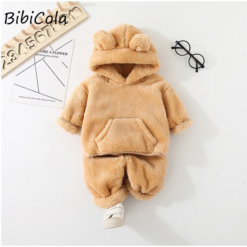 Lente En Herfst Baby Pyjama Kinderkleding Set Effen Kleur Top + Broek Tweedelig Pak Geschikt Voor 0-2 Jaar Oud
