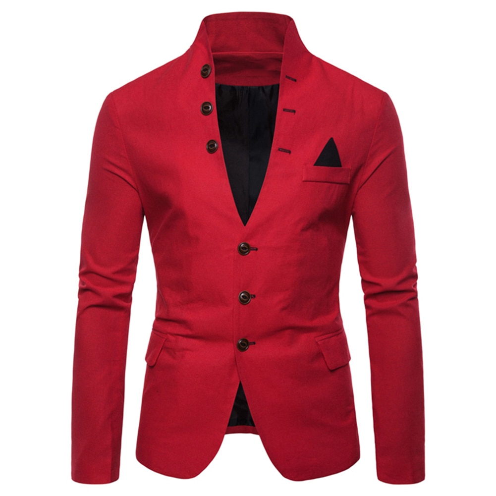 Mannen Slim Past Sociale Blazer Lente Herfst Mode Effen Trouwjurk Jas Mannen Casual Business Man Jasje Blazer Gentlem