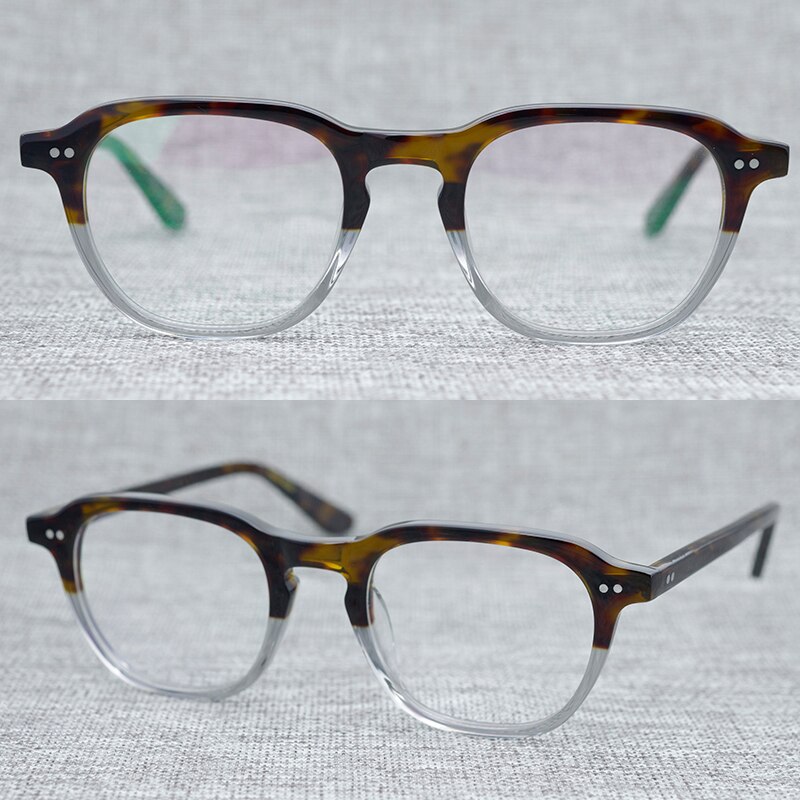 Acetaat Brillen Originele Japan Handgemaakte Hele Jelly Kleur Frame Hand Klinknagel Billik Eyewear